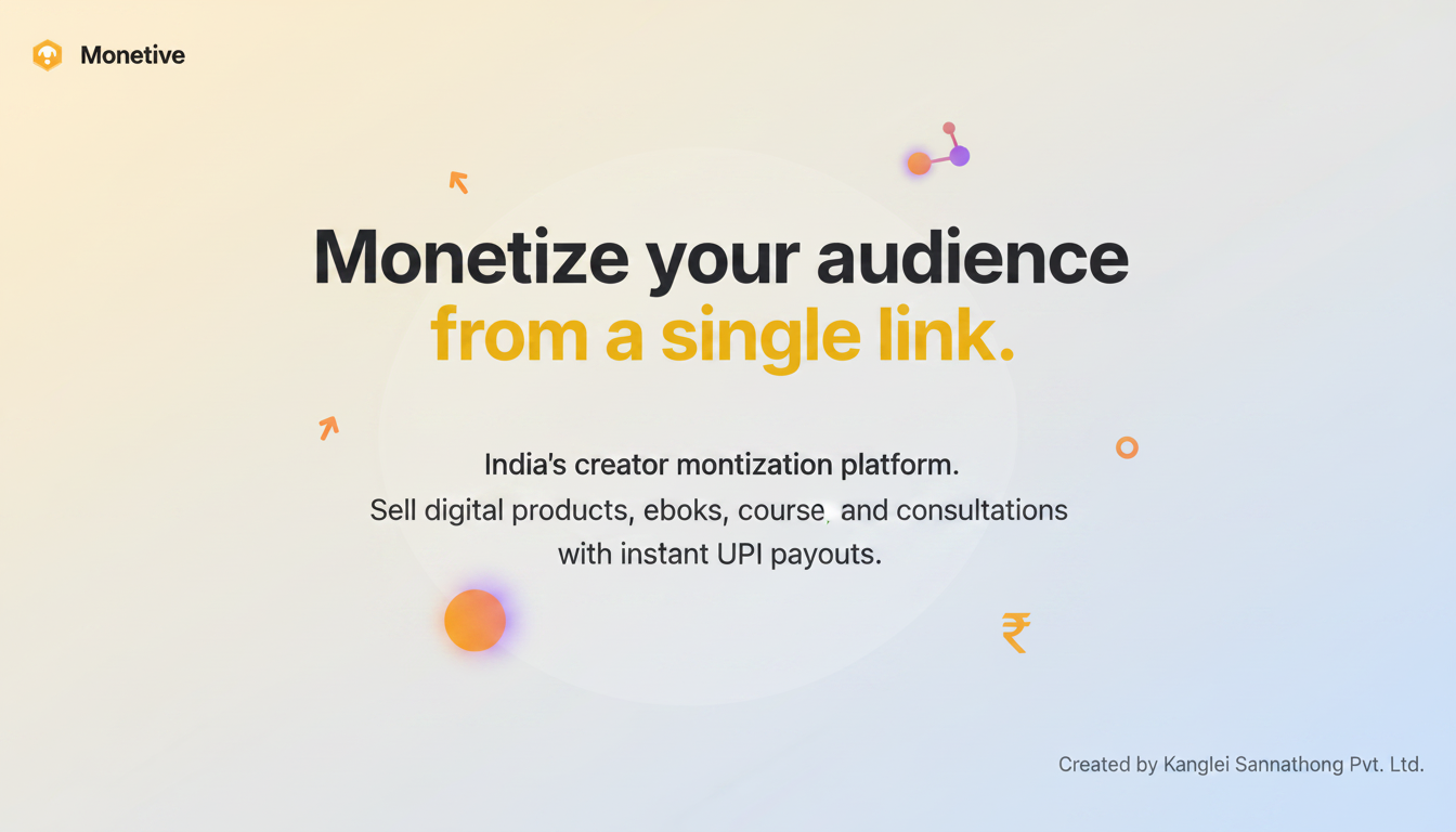 Monetive — Monetize your audience from a single link