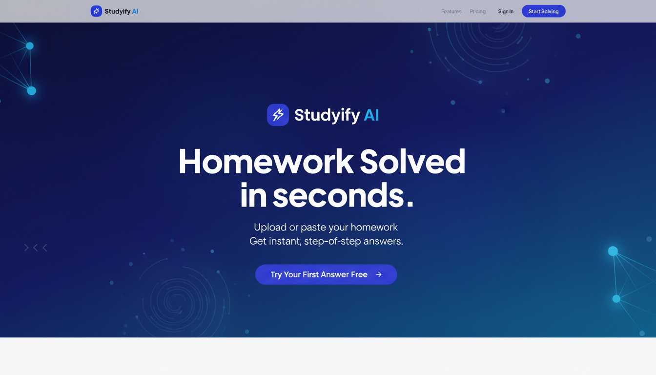 Studyify AI - Homework Solved in Seconds