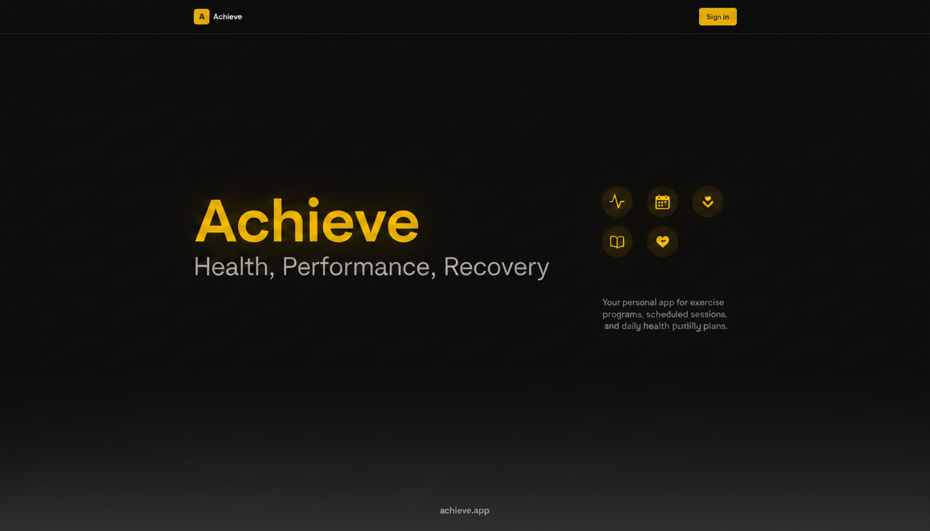 Achieve — Health, Performance, Recovery
