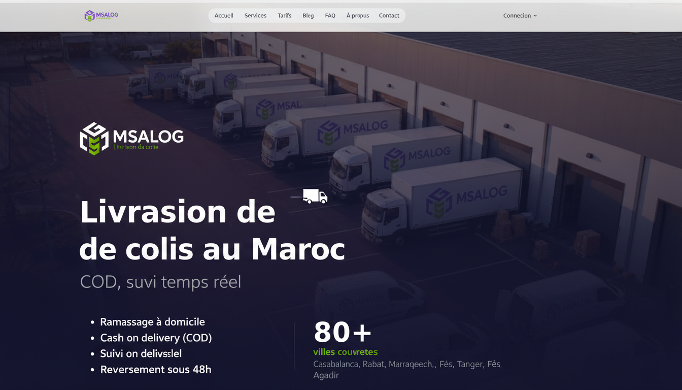 MSALOG — Livraison de colis au Maroc | COD, suivi temps réel