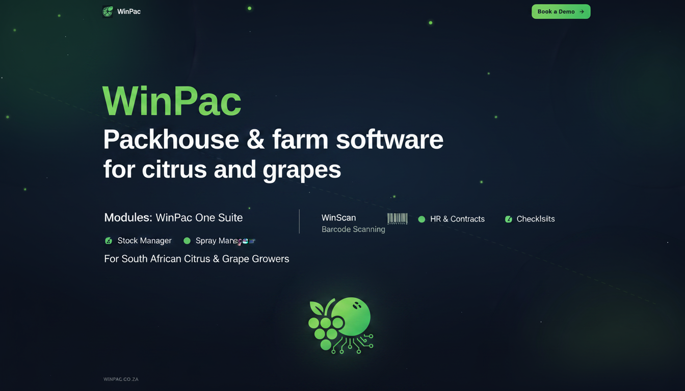 WinPac — Packhouse & farm software for citrus and grapes