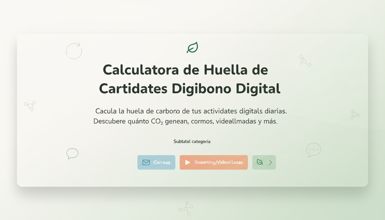 Calculadora de Huella de Carbono Digital | Mide tu impacto