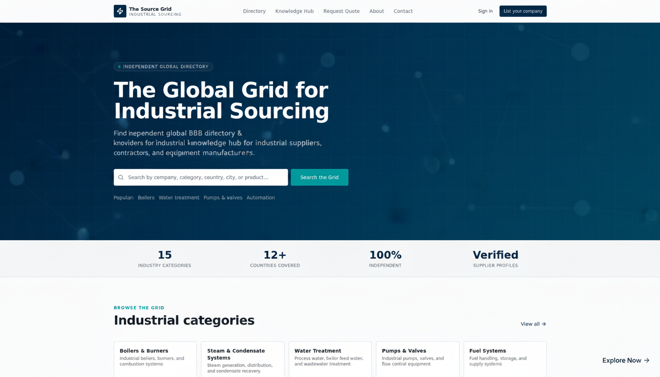 The Source Grid — The Global Grid for Industrial Sourcing
