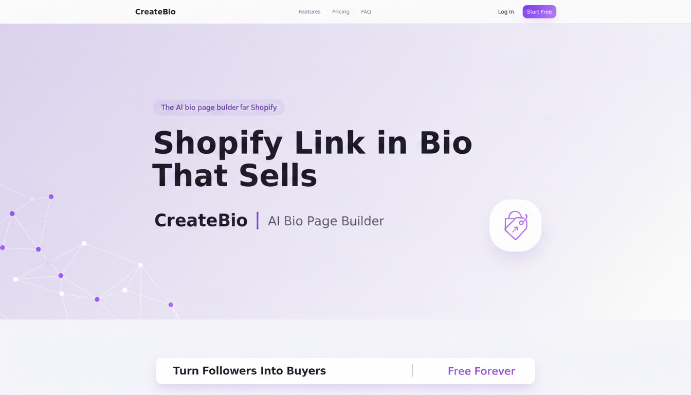 Shopify Link in Bio That Sells | CreateBio