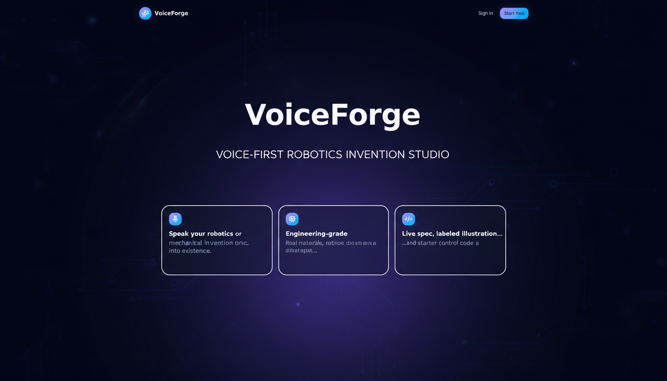 VoiceForge — Hands-Free Prototyping for Every Inventor