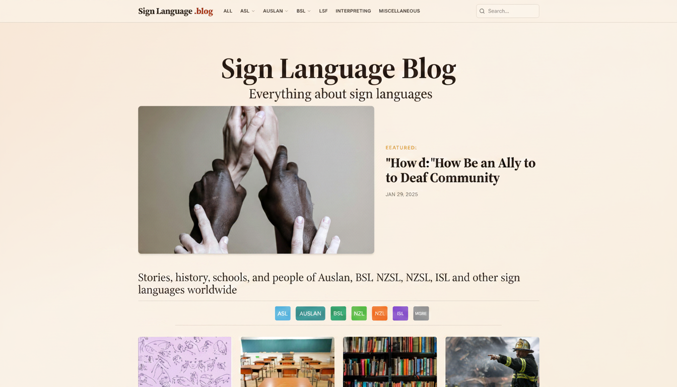 Sign Language Blog logo