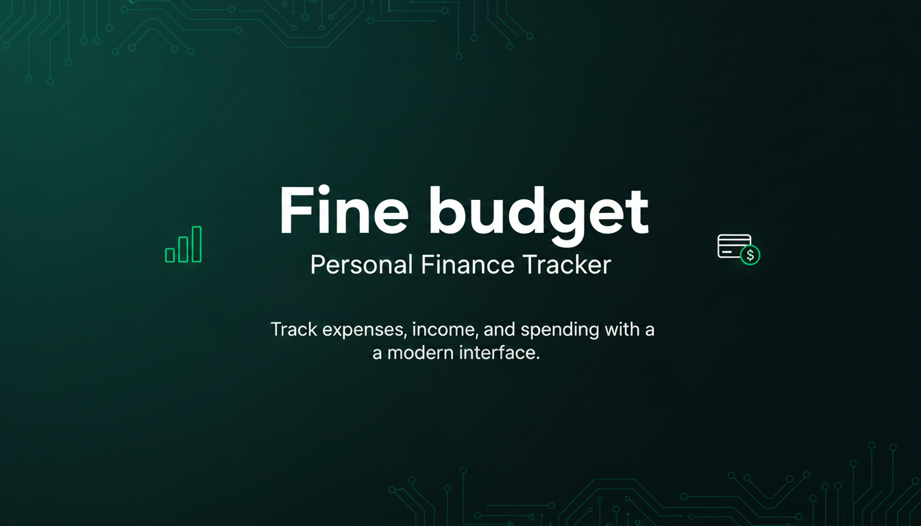 Fine Budget — Master your money, effortlessly