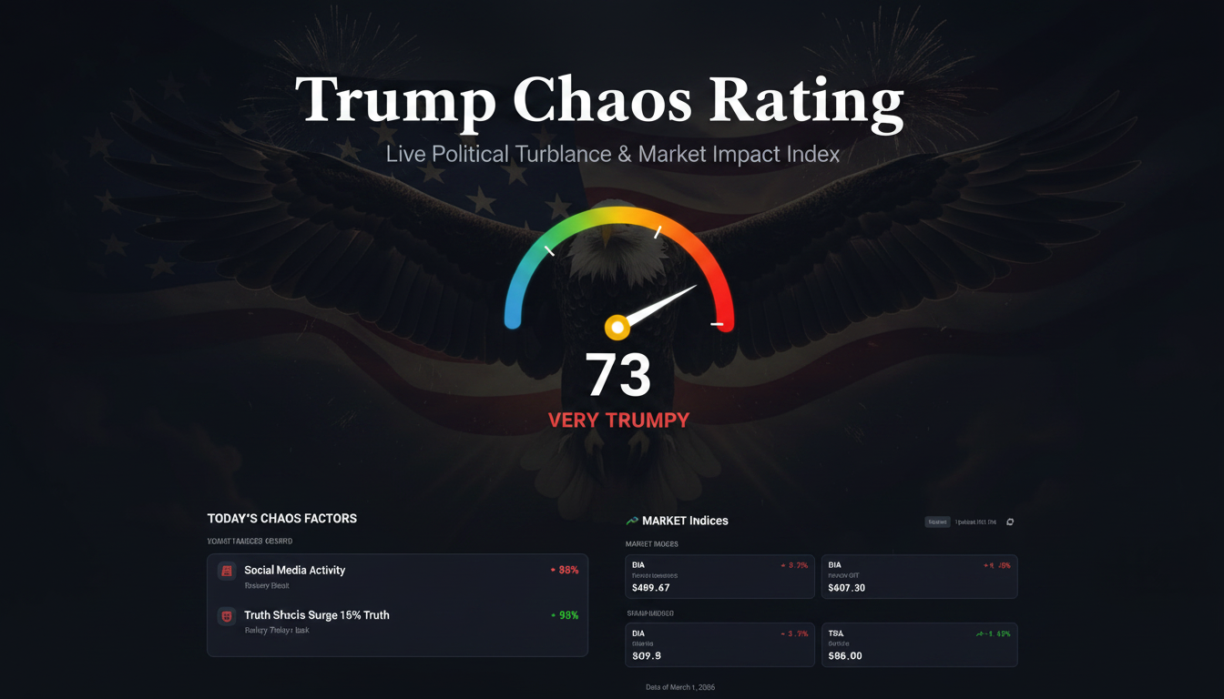 Trump Chaos Rating – Live Political Turbulence & Market Impact Index