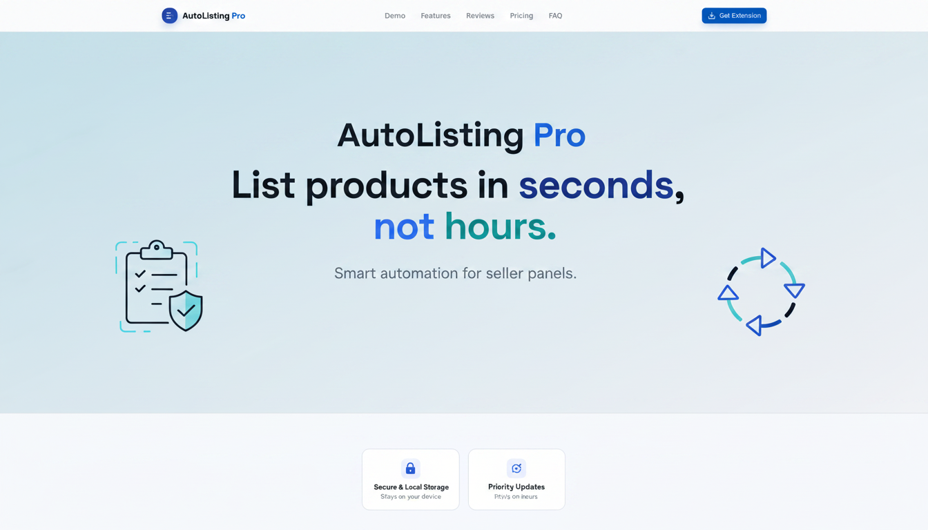AutoListing Pro — Lifetime ₹1,299 · Autofill product listings in seconds