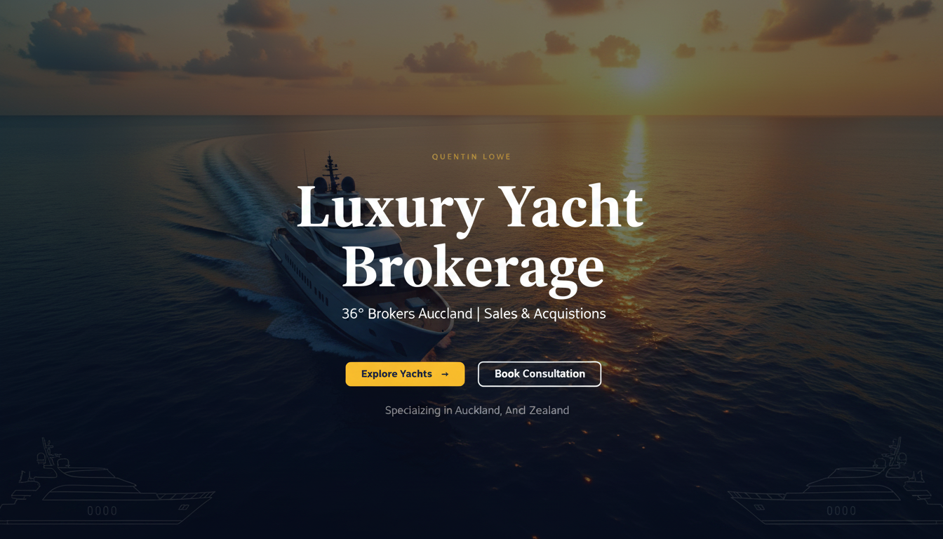 Sell Your Boat in NZ | Quentin Lowe — Luxury Boat Broker, 36° Brokers ...