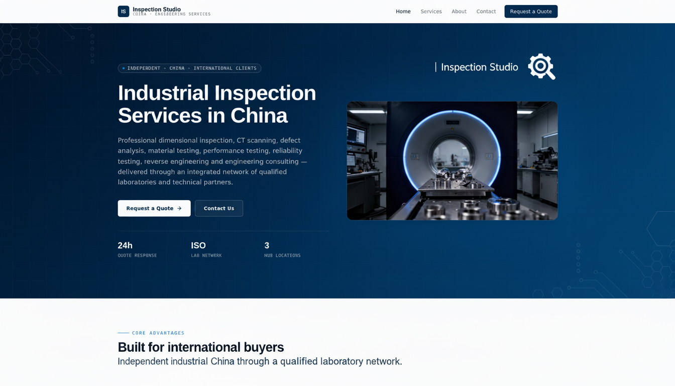 Industrial Inspection Services in China | MectraInspect Studio