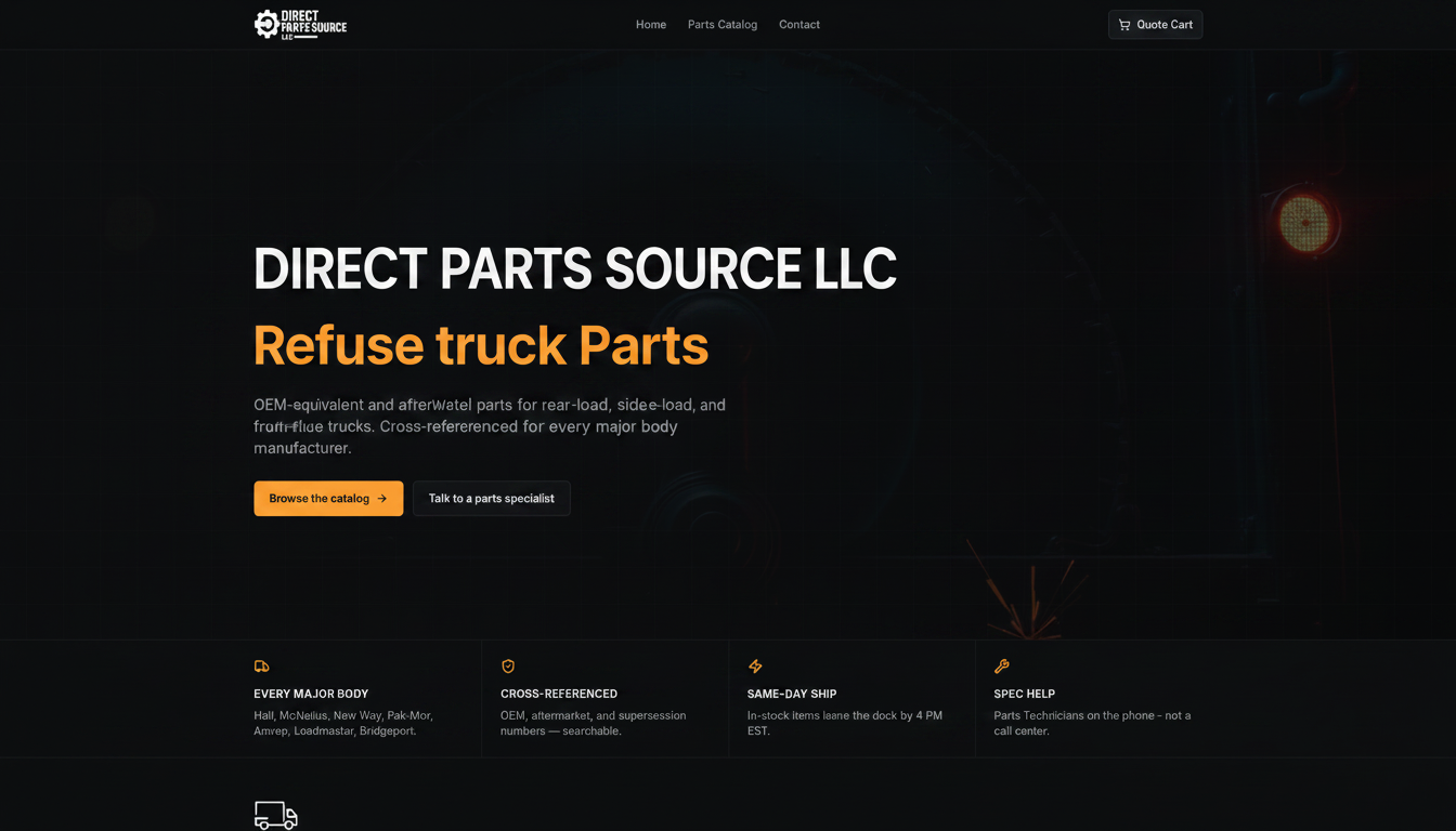 Refuse Truck Parts Division — Heavy-Duty Parts, Same Day