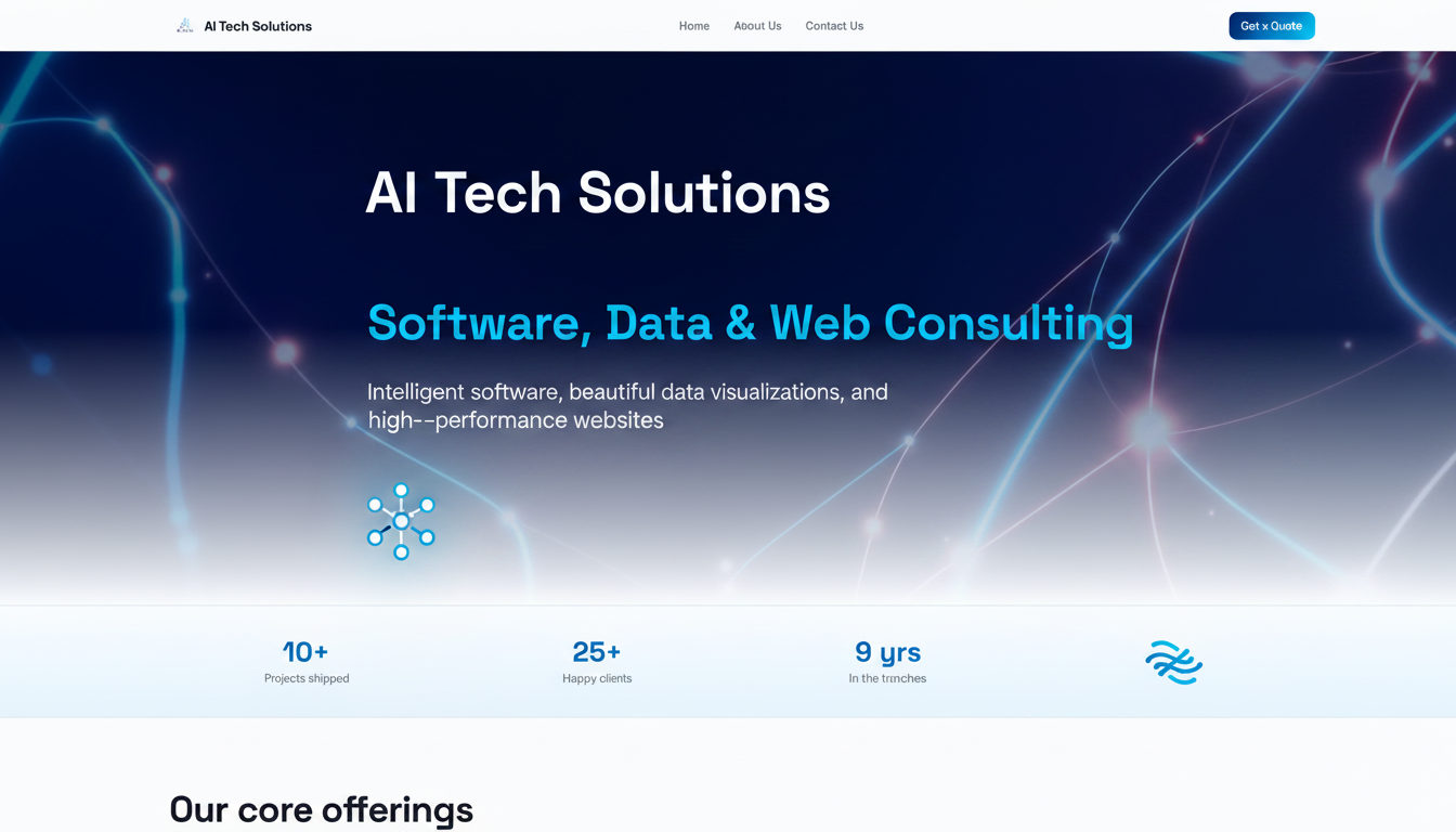 AI Tech Solutions — Software, Data & Web Consulting