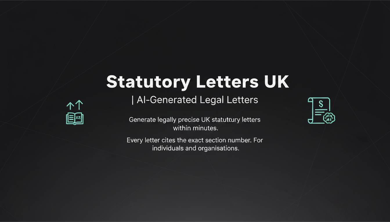 AI UK Statutory Letters Cited to Law | StatutoryLetters