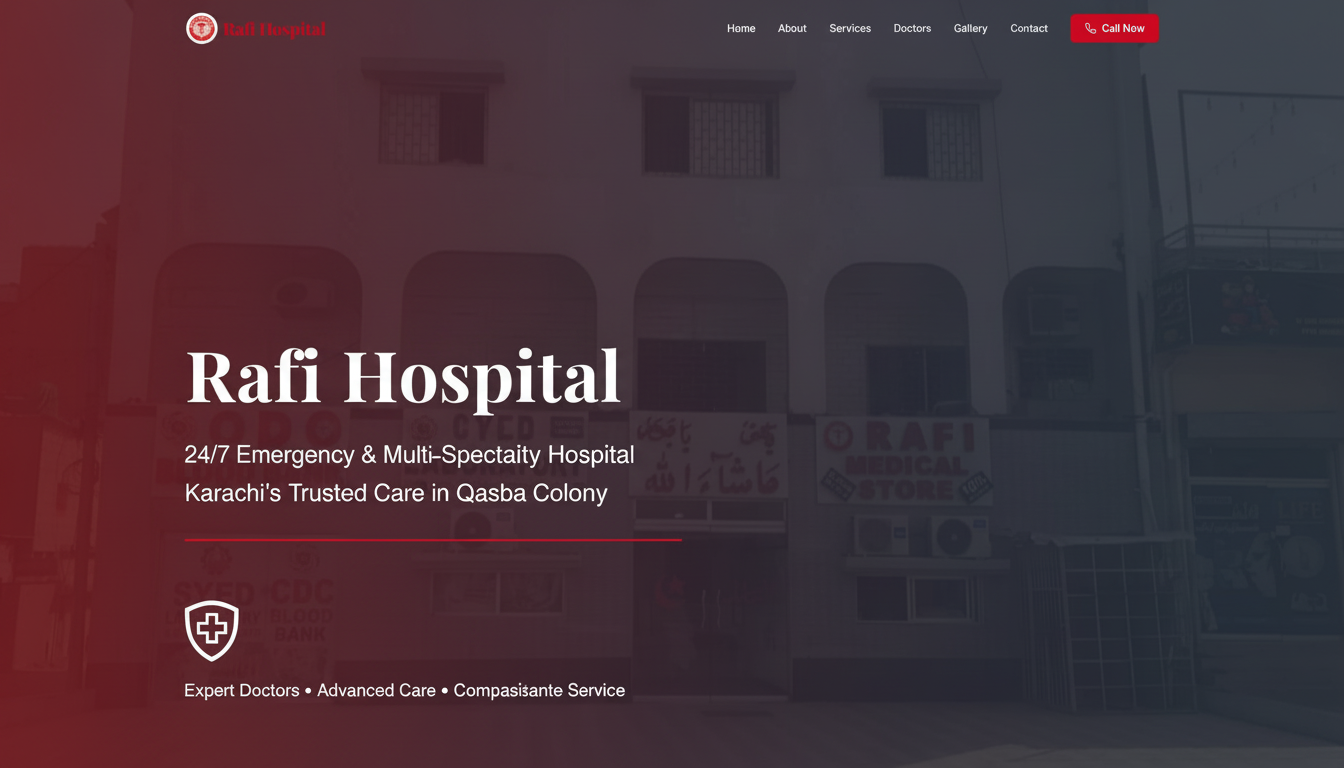 Rafi Hospital Karachi | 24/7 Emergency Hospital | Affordable Doctors ...