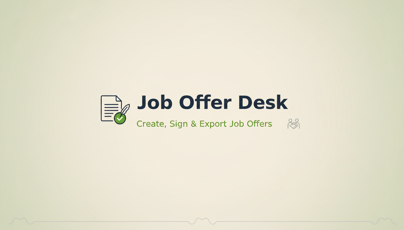 Job Offer Desk — 官网预览图