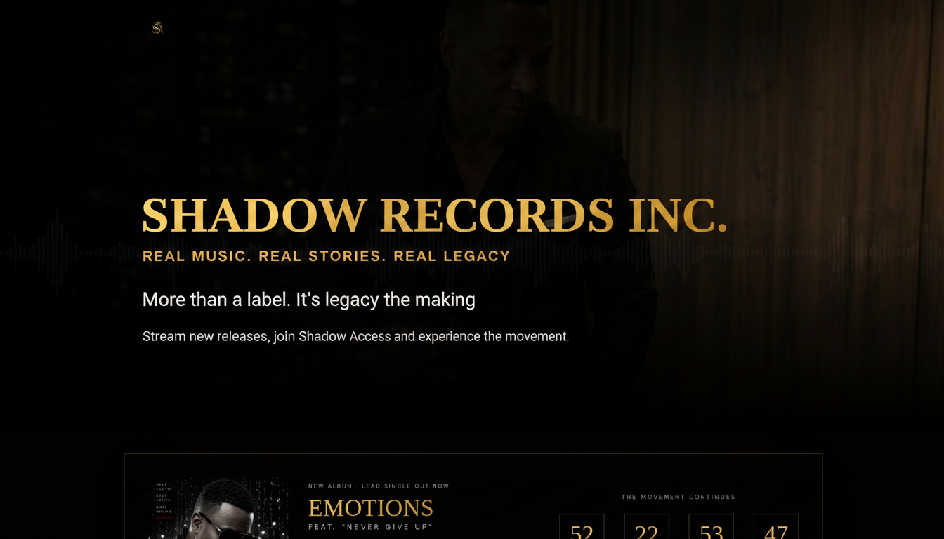 Shadow Records Inc. — Real Music. Real Stories. Real Legacy.