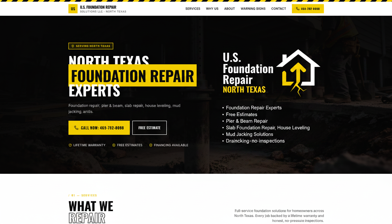 U.S. Foundation Repair Solutions LLC | North Texas Foundation Repair