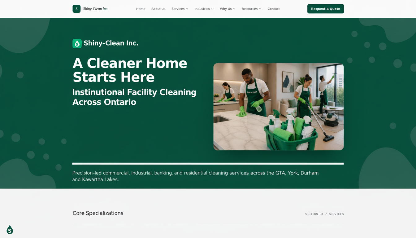 Shiny-Clean Inc. — Institutional Facility Cleaning Across Ontario