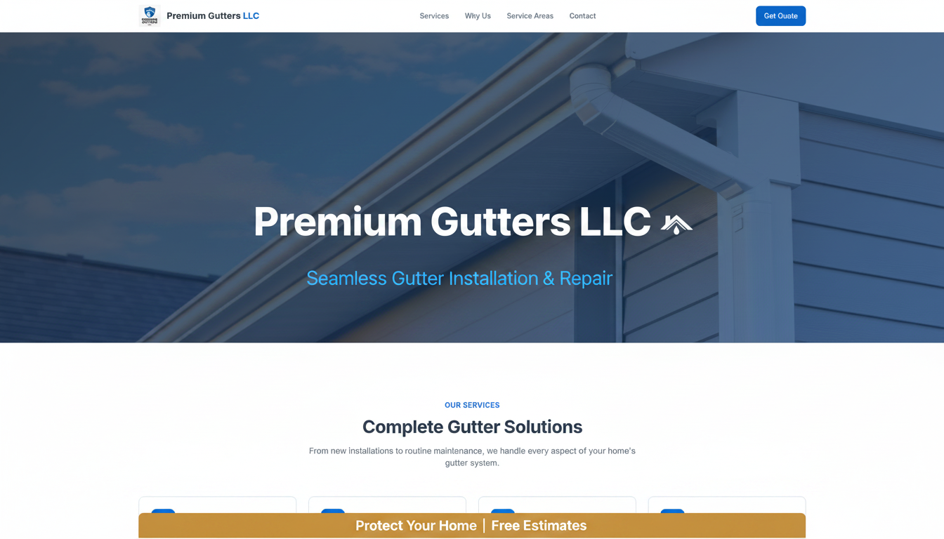 Premium Gutters LLC | Seamless Gutter Installation & Repair