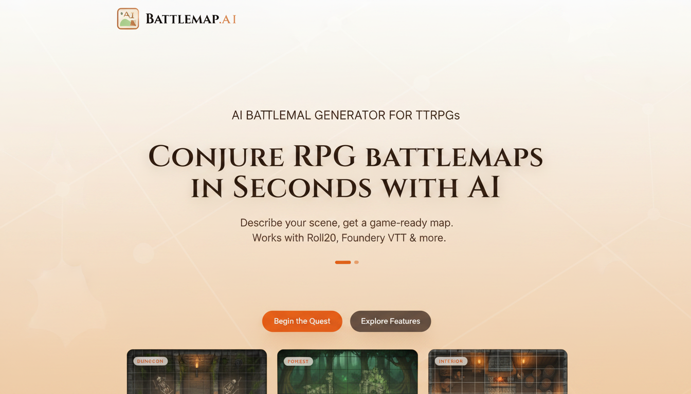 BattlemapAI — AI Battlemap Generator for D&D, Pathfinder & TTRPGs