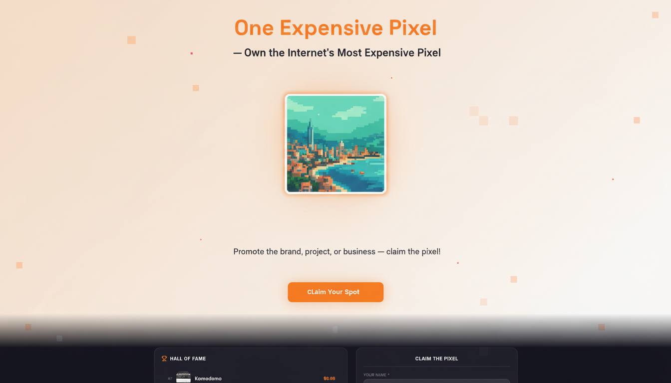 One Expensive Pixel — Permanent Visibility For Your Brand