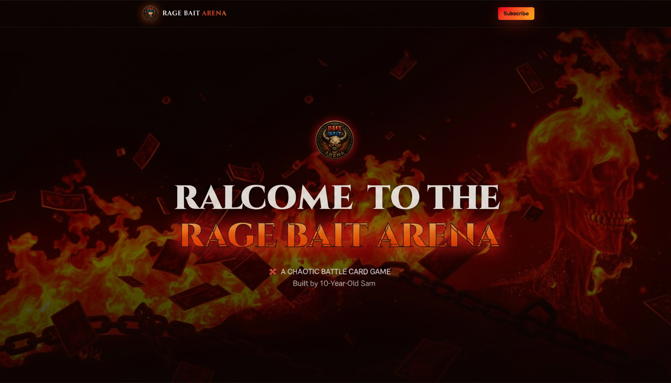 Rage Bait Arena — A Chaotic Battle Card Game by Sam
