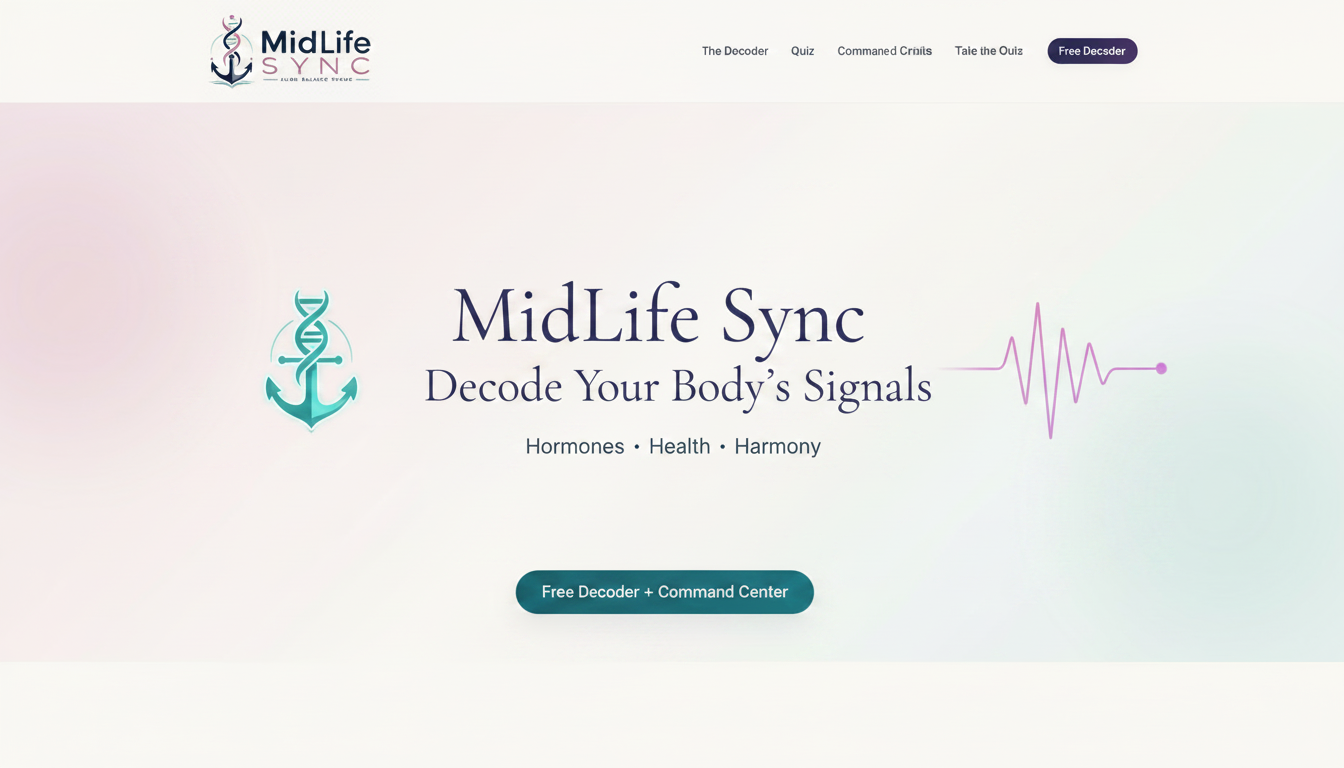 Midlife Sync — Decode Your Body's Signals | Hormones · Health · Harmony