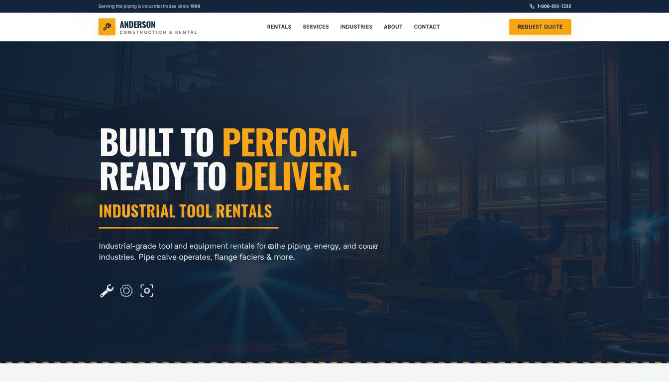 Anderson Construction & Rental | Industrial Tool Rentals