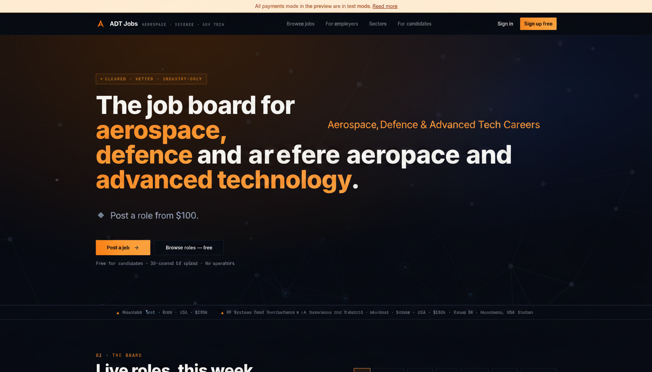 ADT Jobs — Aerospace, Defence & Advanced Tech Careers