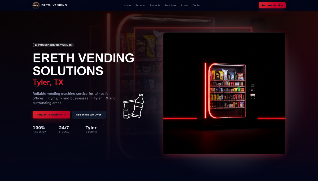 Ereth Vending Solutions — Snacks. Drinks. Done Right.