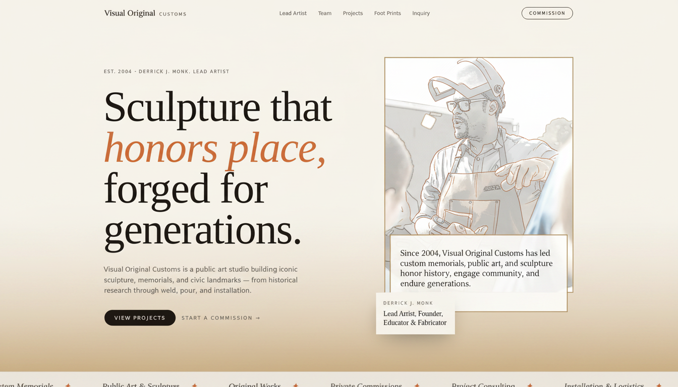 Sculpture Portfolio & Cultural Preservation — Derrick J. Monk | Visual ...