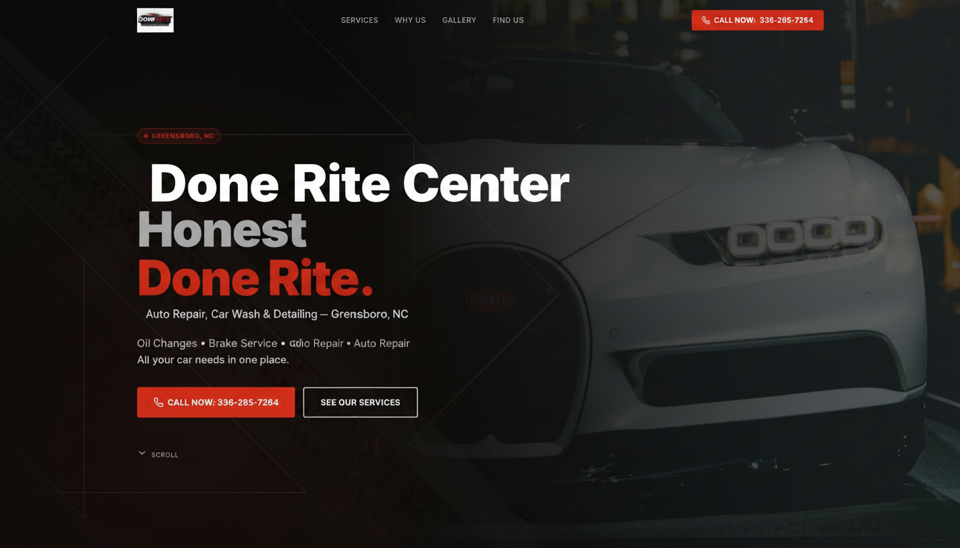 Done Rite Center | Auto Repair, Car Wash & Detailing — Greensboro, NC