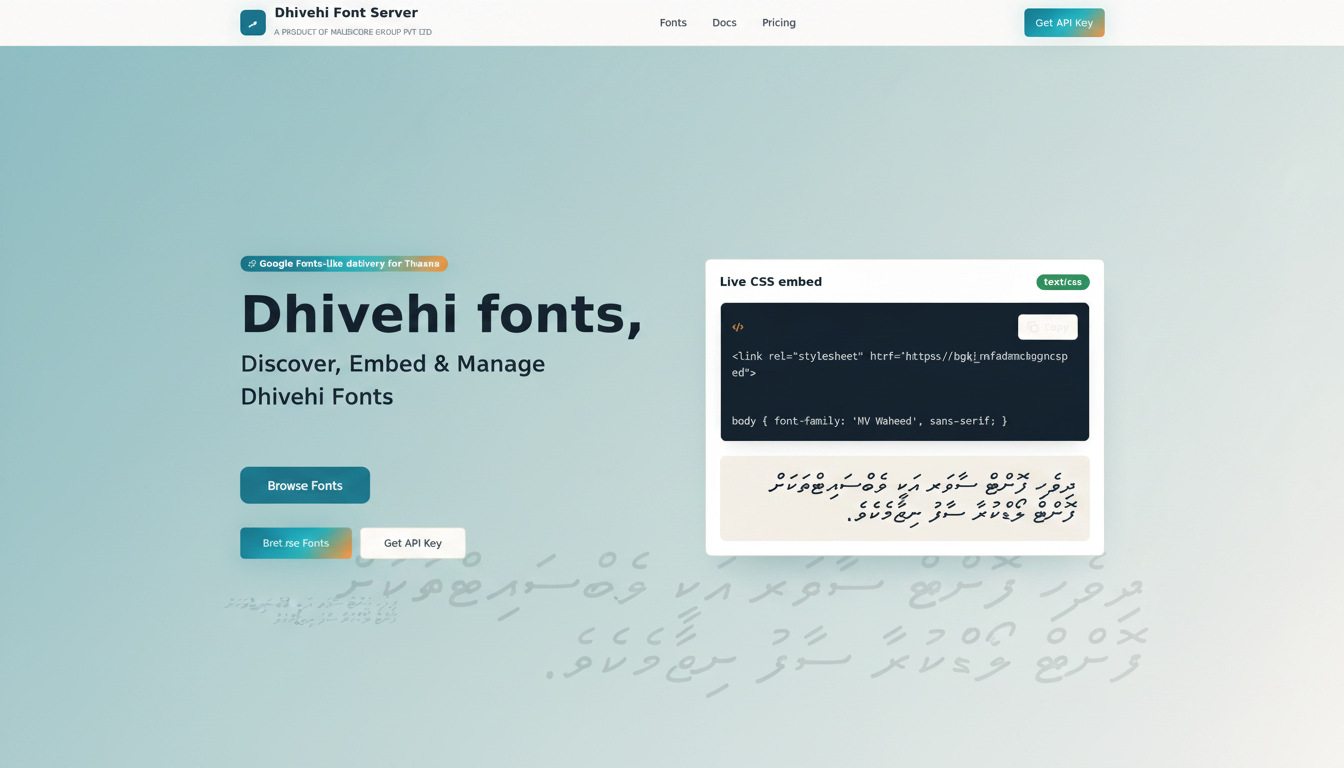 Dhivehi Font Server
