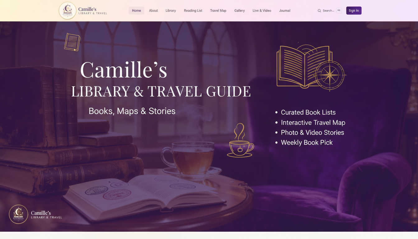 Camille's Library & Travel Guide — Books, Maps & Stories