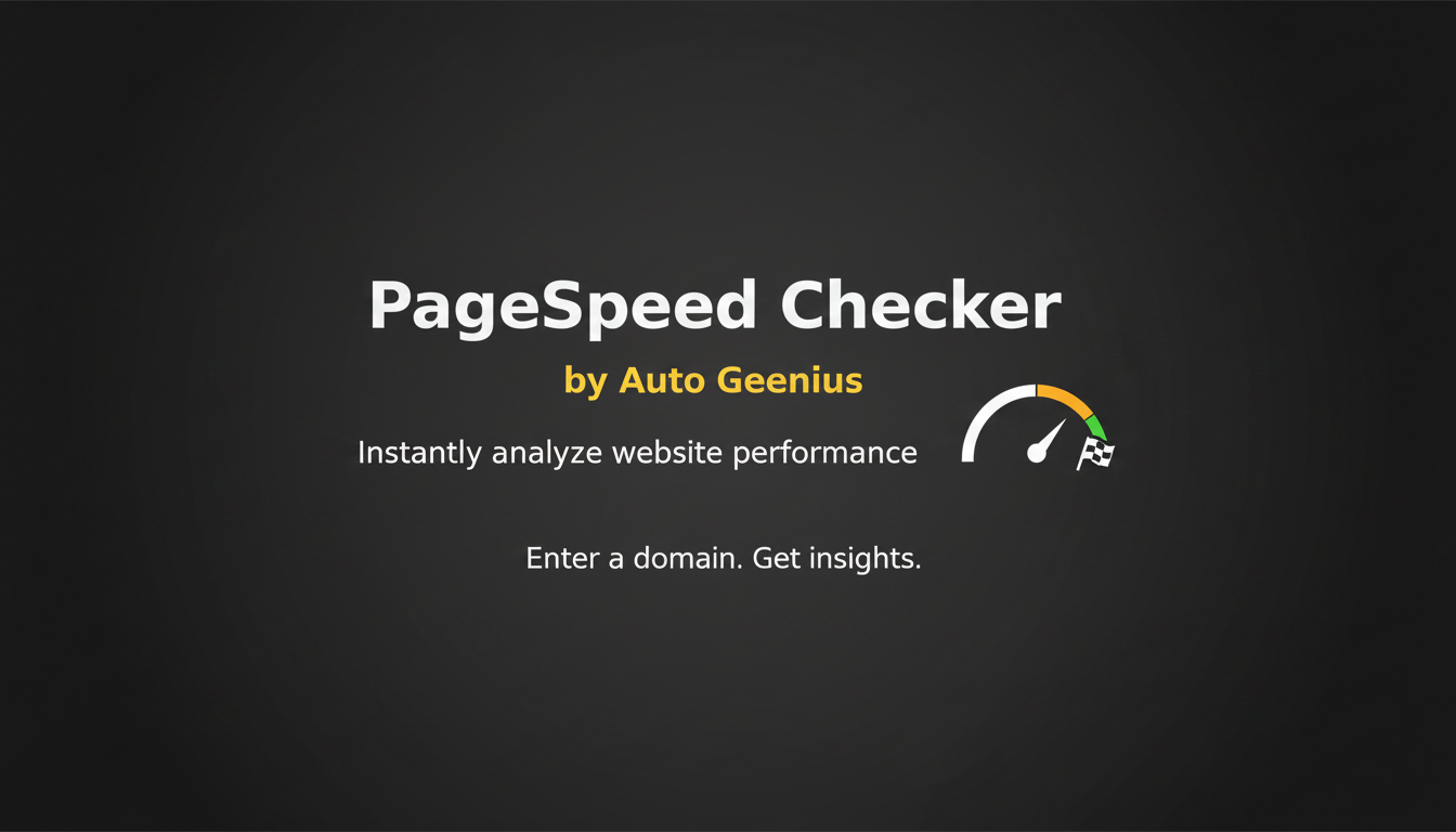 Site Performance Checker - Get your pagespeed performance