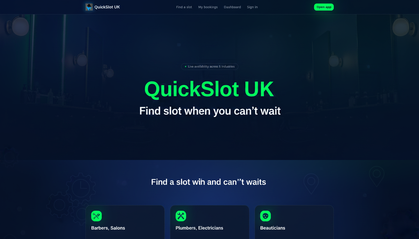 QuickSlot — Find, Book & Grow with AI