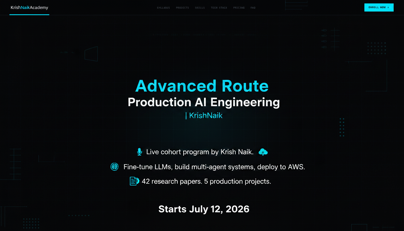 Advanced Route — Production AI Engineering | Krish Naik Academy