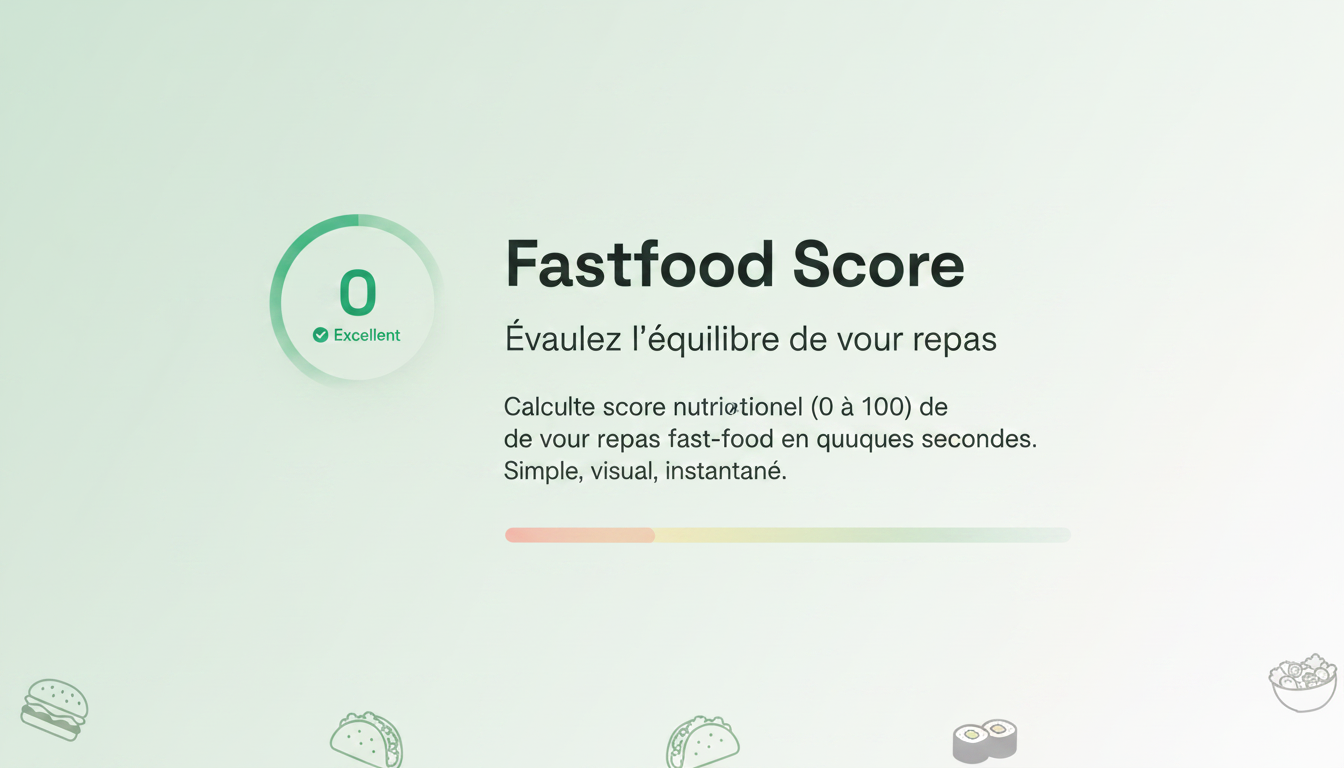 Fastfood Score — Évaluez l'équilibre de votre repas