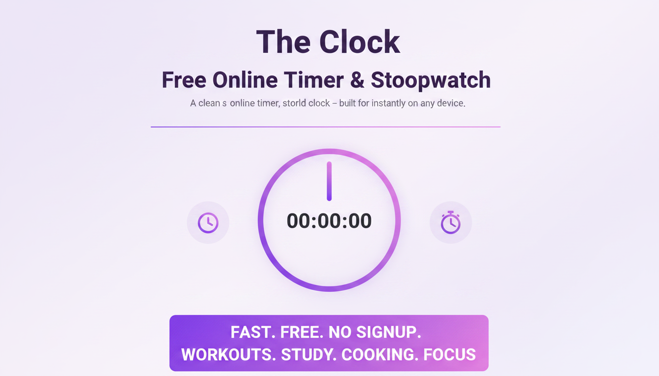 The Clock - Free Online Timer & Stopwatch
