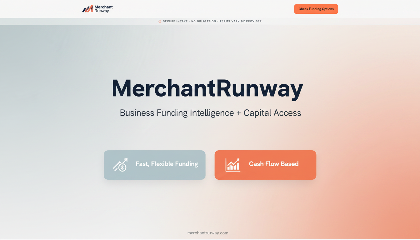 Business Financing Made Smarter — MerchantRunway