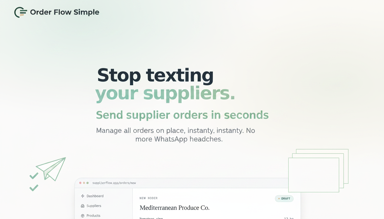 One platform for your entire food operation — Order Flow Simple