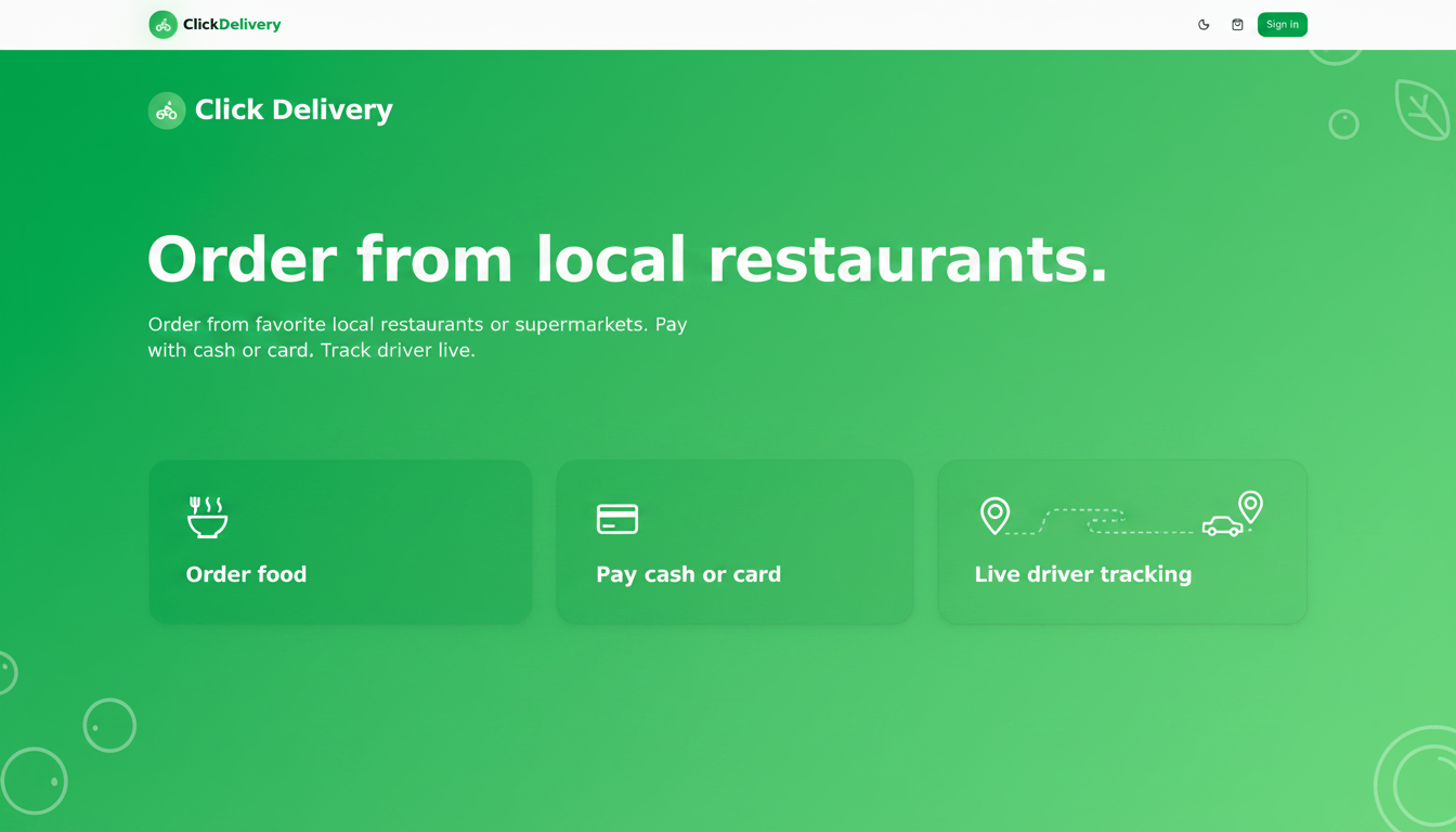 Click Delivery — Food, Groceries & Taxi Delivered Fast