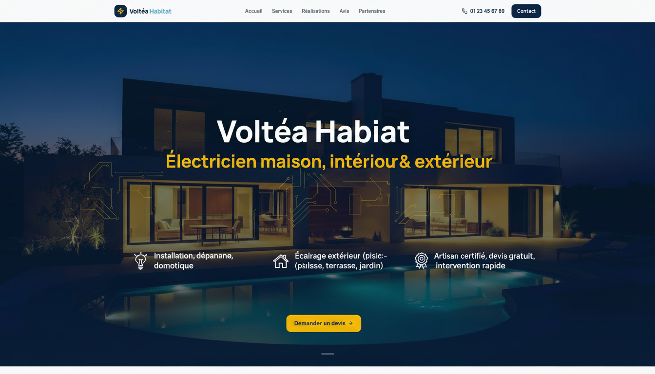 Aperçu du site Voltéa Habitat