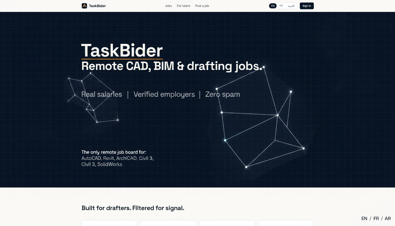TaskBider — Remote CAD, BIM & drafting jobs