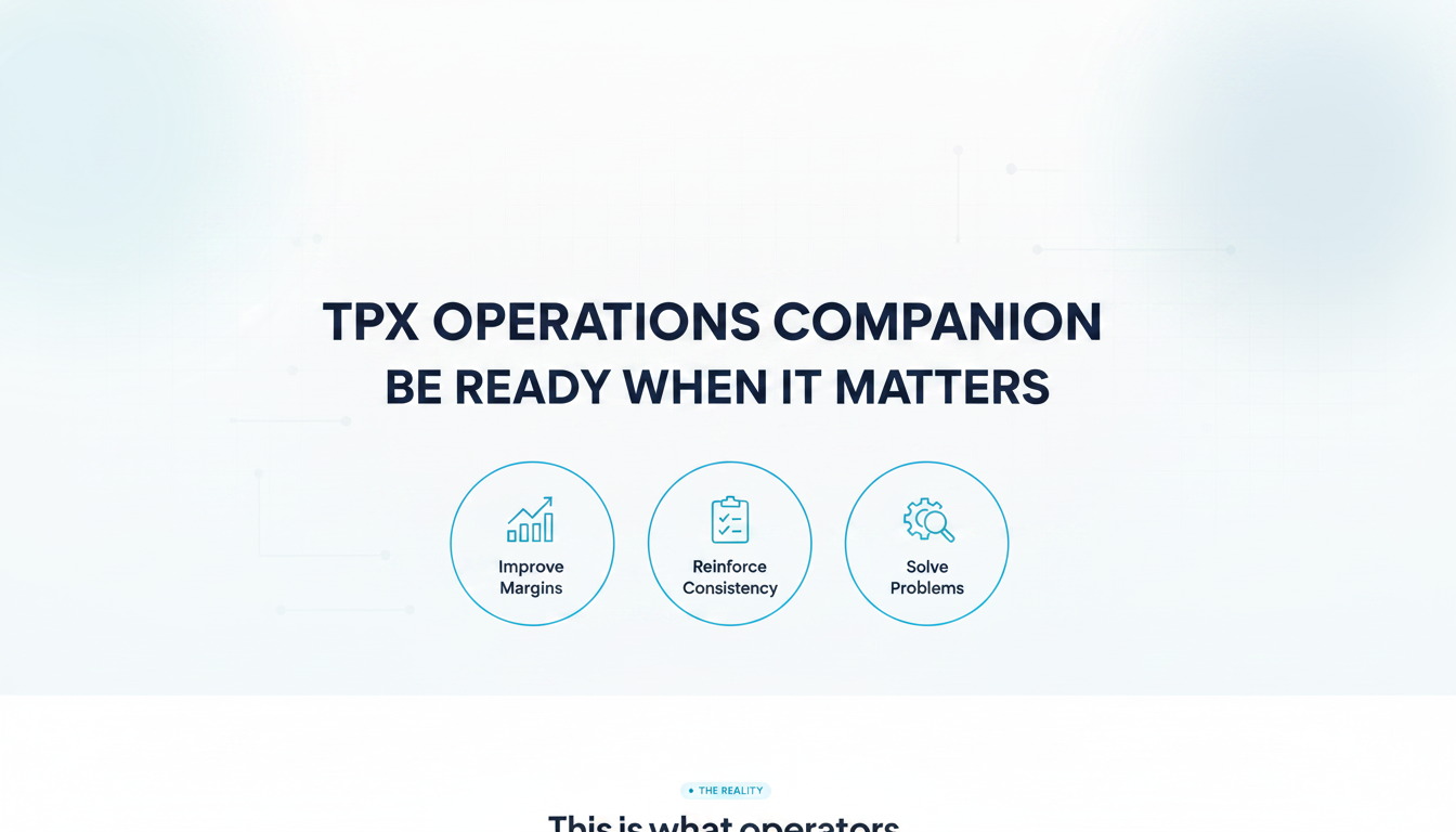 TPX Operations Companion — Be ready when it matters