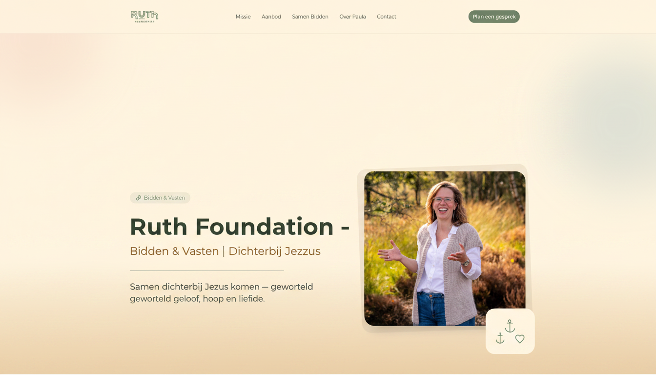 Ruth Foundation — Bidden & Vasten dichterbij Jezus