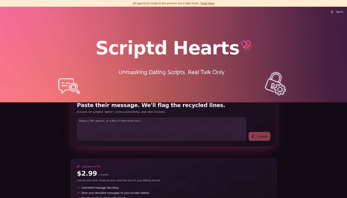 Script Spotter — Decode Recycled Dating Lines