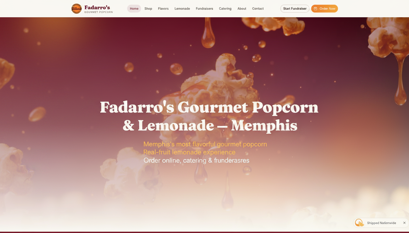 Fadarro's Gourmet Popcorn & Lemonade — Memphis Made, Nationwide Shipping