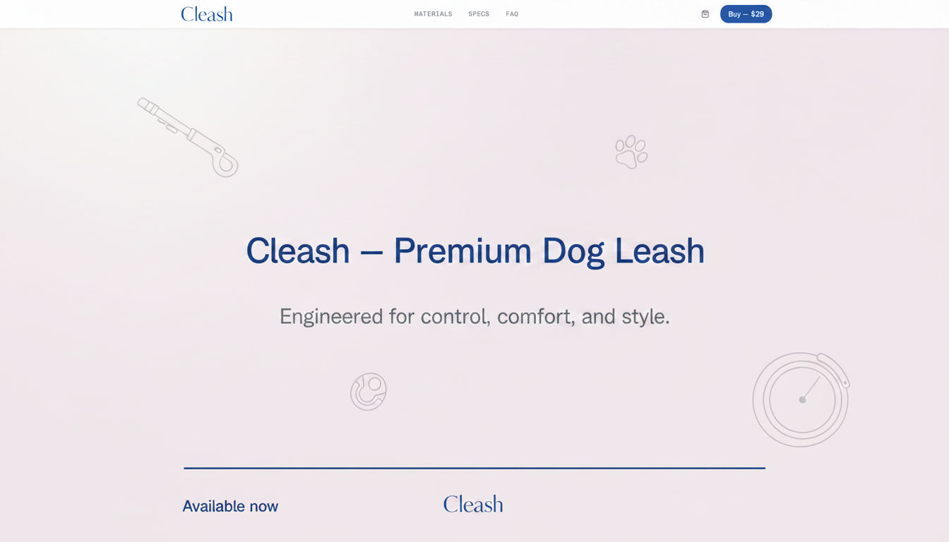 Custom Dog Leash & Collar Combo with ID Tag | Cleash